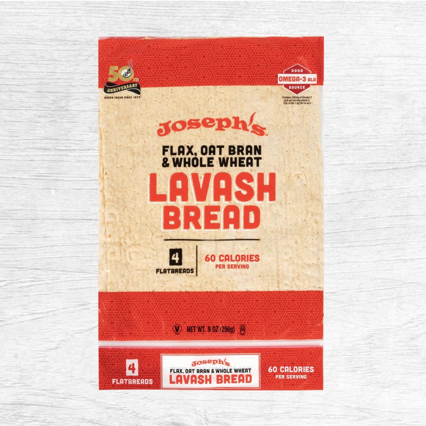 Joseph’s Lavash Bread – Flax Oat Bran & Whole Wheat (12 Count)