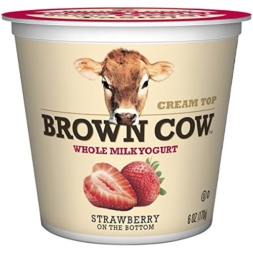 Brown Cow Fruit-On-The-Bottom Yogurt – Blueberry, 5.3 oz (Pack of 12)