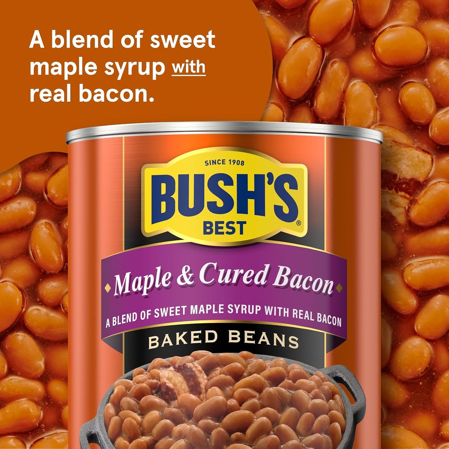 BUSH'S BEST Original Baked Beans – 16 oz (Pack of 12)