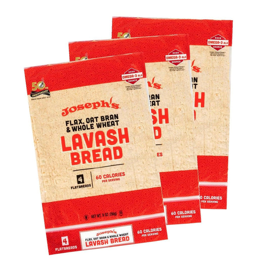 Joseph’s Lavash Bread – Flax Oat Bran & Whole Wheat (12 Count)