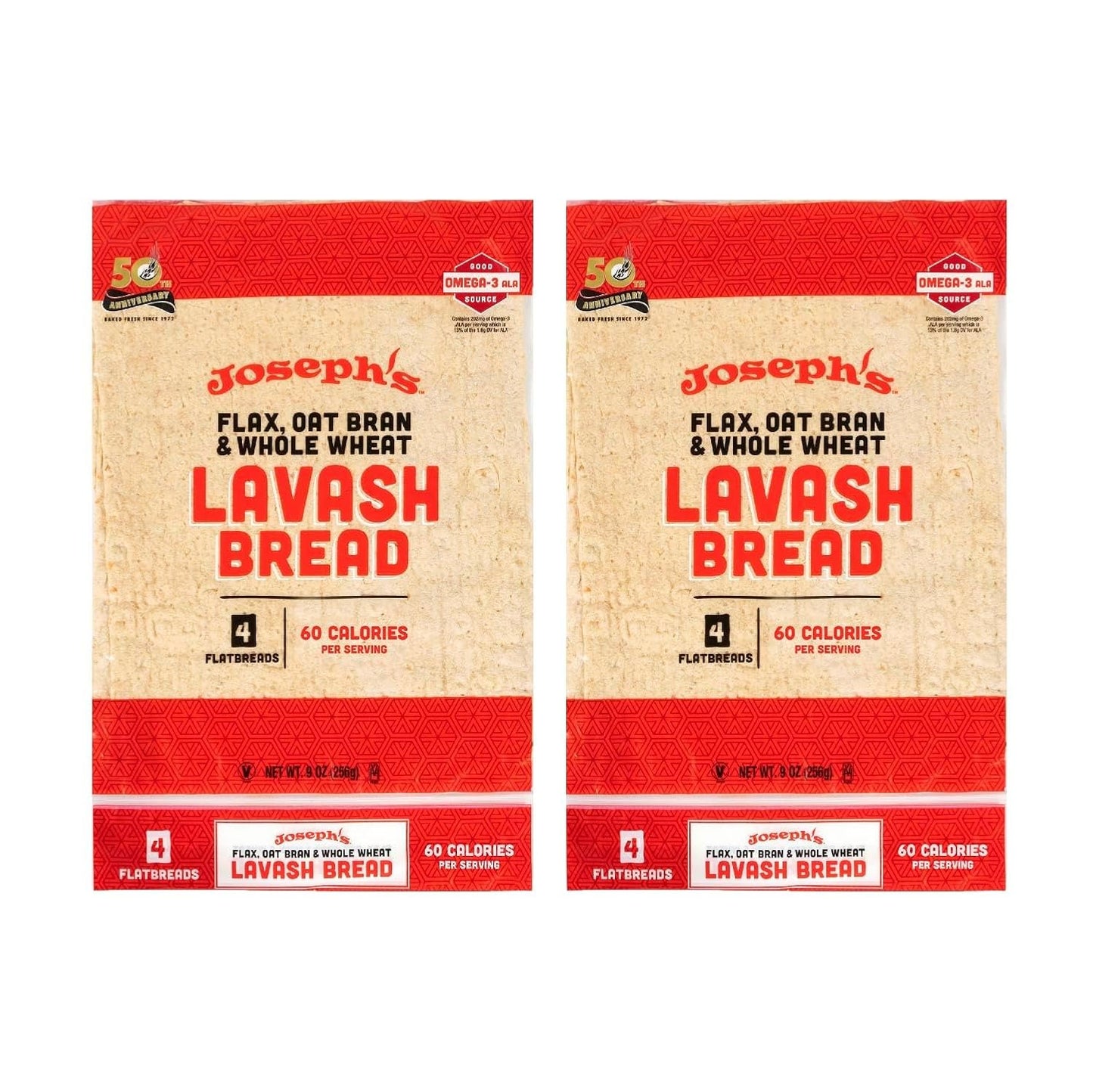 Joseph’s Lavash Bread – Flax Oat Bran & Whole Wheat (12 Count)
